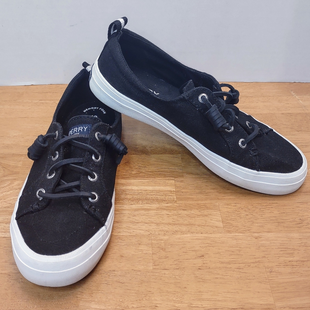 Sperry Kids Black Canvas Sneakers